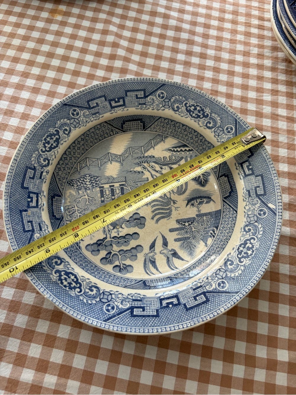 Blue and White Willow Style Decorative Plate - Picture 2 of 3